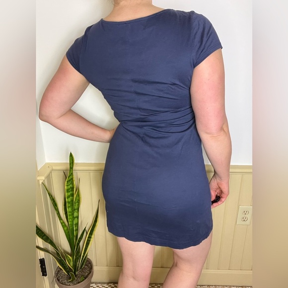 Lilly Pulitzer Pima Cotton Dress M Navy Rope Embroidery Nautical Preppy Vacation - Picture 7 of 11